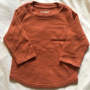Cat & Jack boys orange shirt sz 12 mo